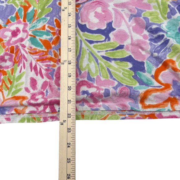 Lauren Ralph Lauren Women's 2X Ruffle Floral Print Sleeveless Top Multicolor - Picture 5 of 6